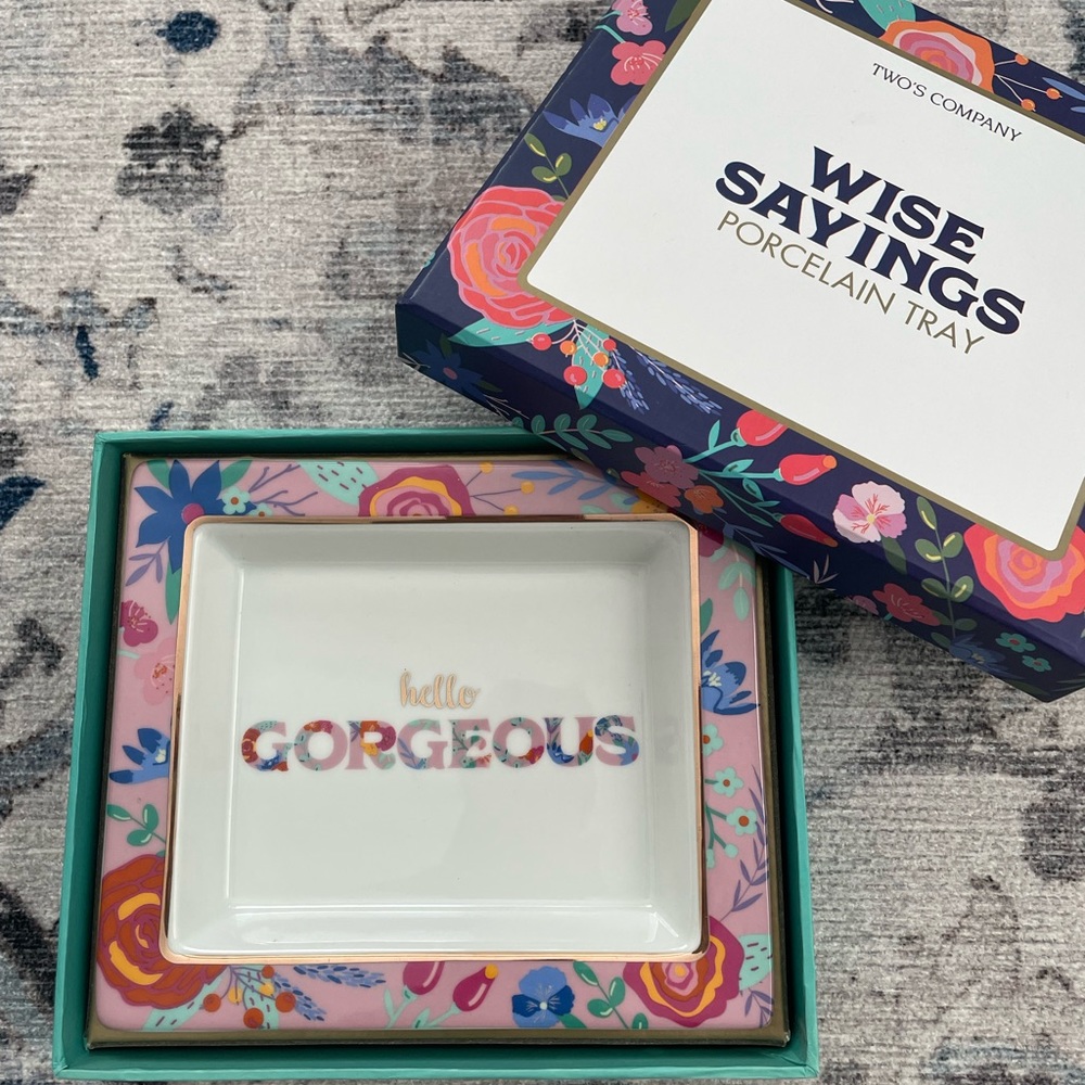 Two’s Company Porcelain Tray